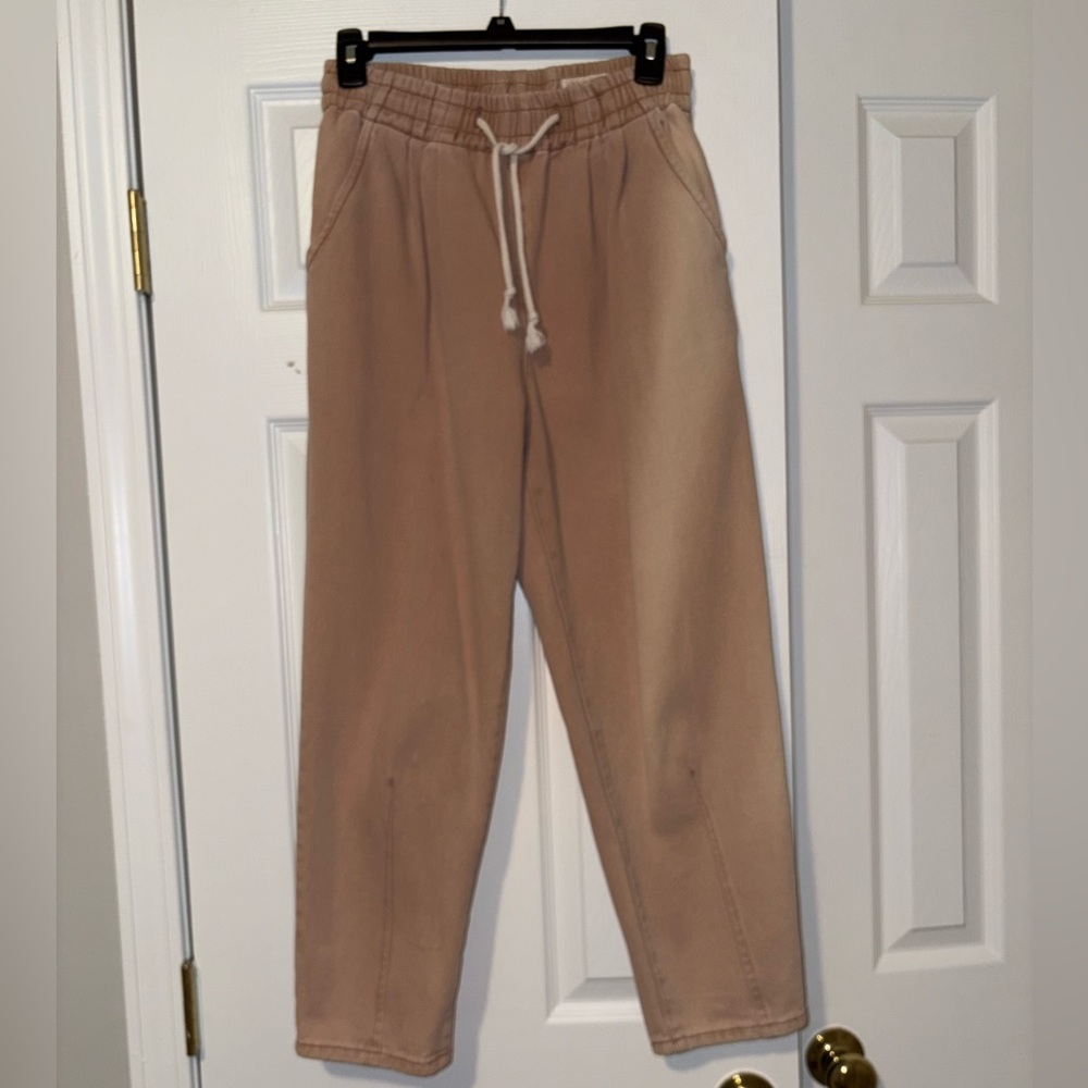 Women’s Tan Drawstring Casual Pants